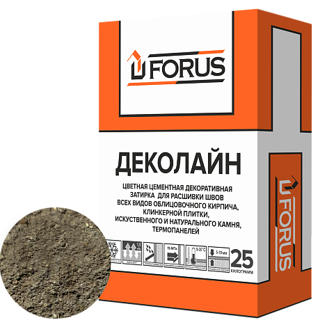 Forus Деколайн 2261 - цветная затирка кофейная 25кг.