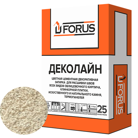 Forus Деколайн 2251 - цветная затирка светло-бежевая 25кг.