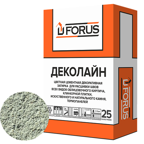 Forus Деколайн 2250 - цветная затирка цементная 25кг.