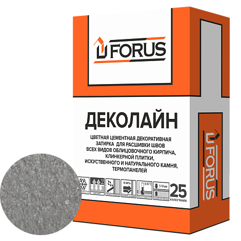 Forus Деколайн 2260 - цветная затирка серая 25кг.