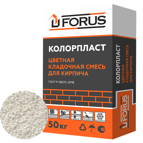 Forus Колорпласт 0051 - цветная кладочная смесь белая 50кг.