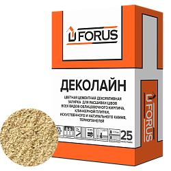 Forus Деколайн 2258 - цветная затирка бежевая 25кг.