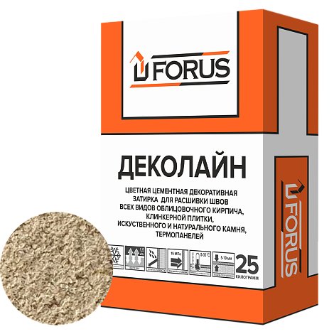 Forus Деколайн 2270 - цветная затирка кремовая 25кг.